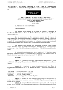 DECRETO SUPREMO N&ordm;