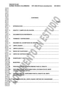 PROYECTO DE NORMA TÉCNICA COLOMBIANA NTC 4630 (Primera actualización) DE 046/12