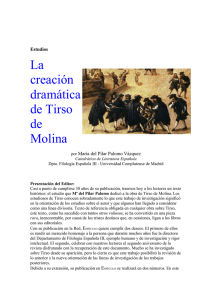 Estudios La creación dramática de Tirso de Molina por María del