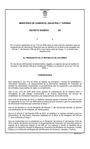 Proyecto de Ley / junio 2013 / Ministerio de Hacienda y Crédito