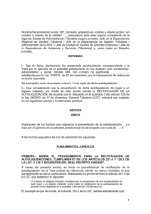 Solicitud Rectificación Tasa Judicial - Castellano