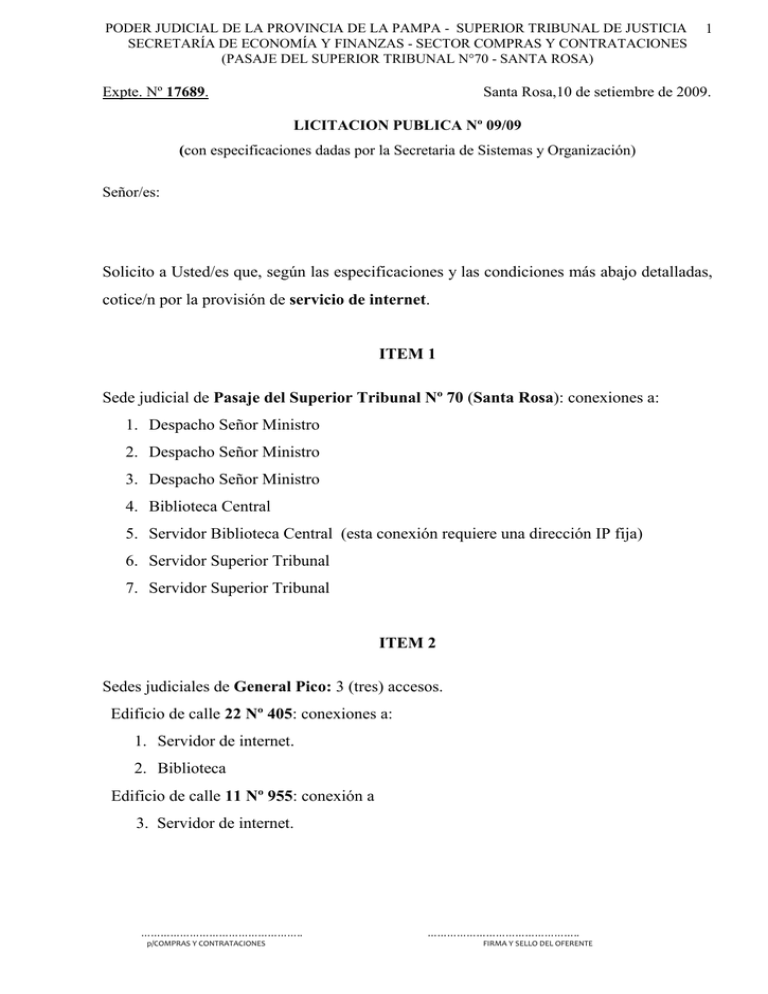 PODER JUDICIAL DE LA PROVINCIA DE LA PAMPA