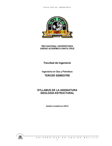 Syllabus GEOLOGIA DE BOLIVIA - Udabol Virtual