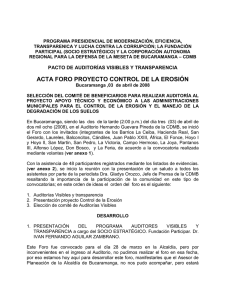 Acta foro B/manga erosión - Corporación Autónoma Regional para
