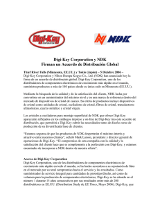 Digi-Key Corporation and NDK Sign Global Distribution Agreement