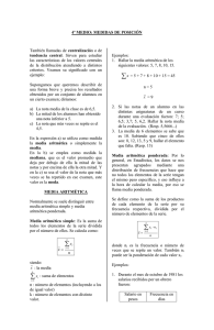 MEDIDAS DE POSICIÓN