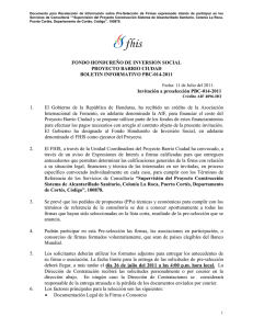 boletin supervision la roca - FHIS Fondo Hondureño de Inversión