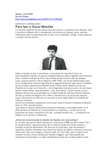 Para leer a Oscar Masotta