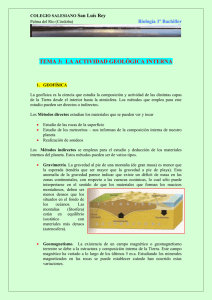 TEMA 3:  LA ACTIVIDAD GEOLÓGICA INTERNA  San Luís Rey