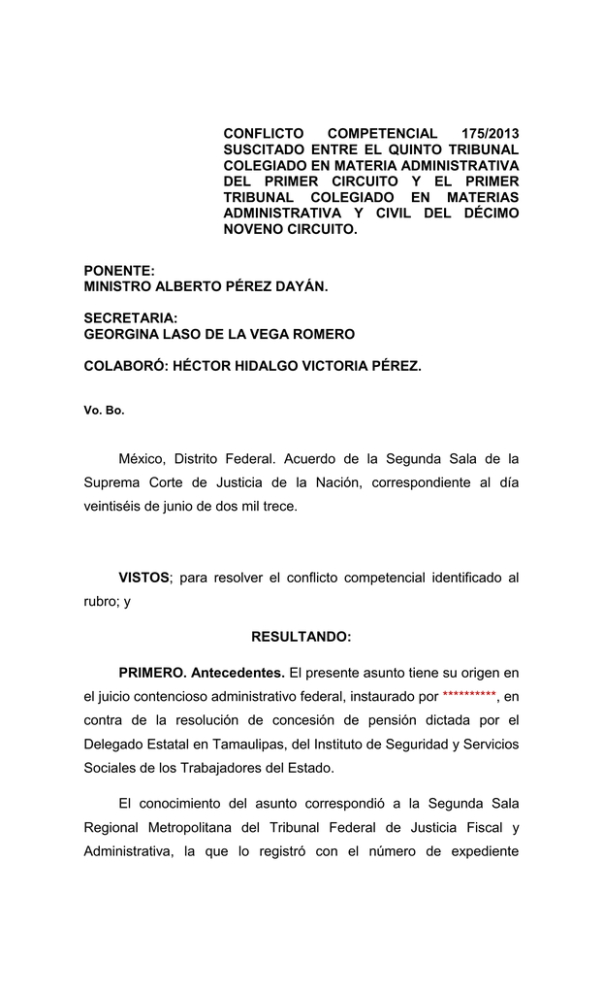 CONFLICTO COMPETENCIAL 175 2013 1 CONFLICTO