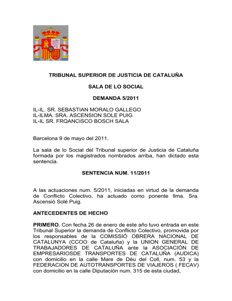 Sentencia del Tribunal Superior de Justicia de Cataluña