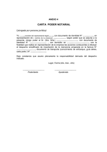 Carta Poder Notarial (personas jurídicas).