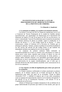 Inconstitucionalidad de la Guia de Abortos No Punibles por E