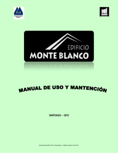 Manual de Uso y Mantención Edificio monteblanco