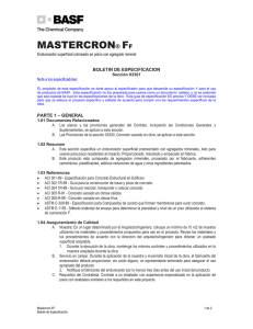 Mastercron FF - Boletín de Especificación