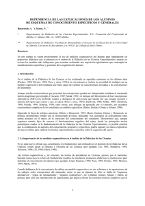 DEPENDENCIA DE LAS EXPLICACIONES DE LOS ALUMNOS DE