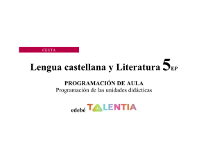 5 Lengua castellana y Literatura  PROGRAMACIÓN DE AULA