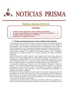 Noticias mineras 25.03.2013