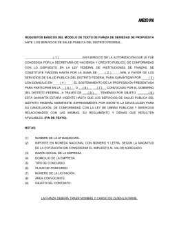 Formato para fianza de cumplimiento de contrato