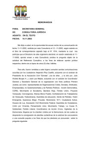 Departamento Jur&iacute;dico del CNE, "S&iacute; es legal la pregunta"
