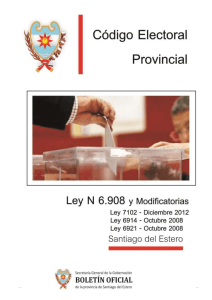 Código Electoral Provincial Ley 6908