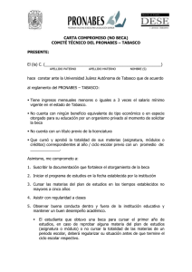 carta compromiso (no beca) - Universidad Juárez Autónoma de
