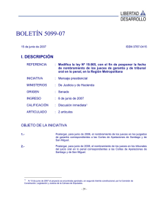 BOLETÍN 5099-07  I. DESCRIPCIÓN