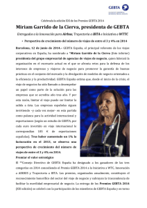 Miriam Garrido de la Cierva, presidenta de GEBTA