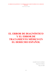 el error de diagnóstico y el error de tratamiento médico en el