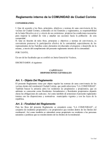 Reglamentos Junta directiva de Ciudad Corinto