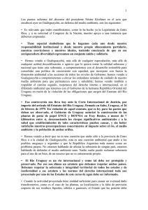 Discurso de Néstor Kirchner en el acto en Gualeguaychú por la