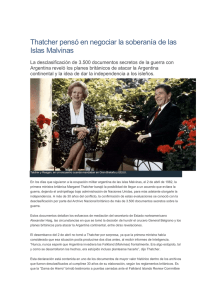 Thatcher pensó en negociar la soberanía de las Islas Malvinas