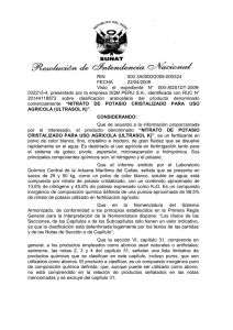 Interesado: SQM PERU SA - RUC N° 20144118872