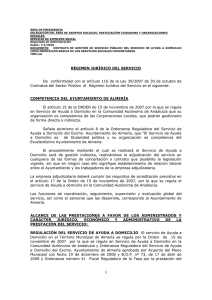 REGIMEN JURIDICO DEL SERVICIO