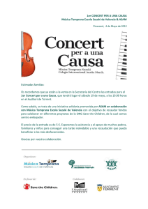 Concert per a una Causa - Colegio Internacional Ausias March