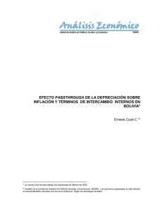 Cuadro 4.4 Coeficiente Passthrough por Componente Principal