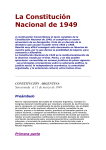 La Constitución Nacional de 1949