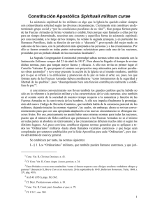 Constitución Apostólica Spirituali militum curae, del 21/4/1986