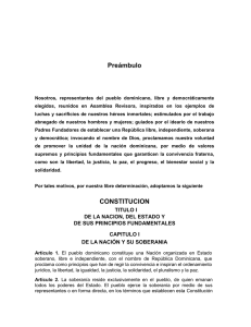 anteproyecto de Reforma Constitucional de la República