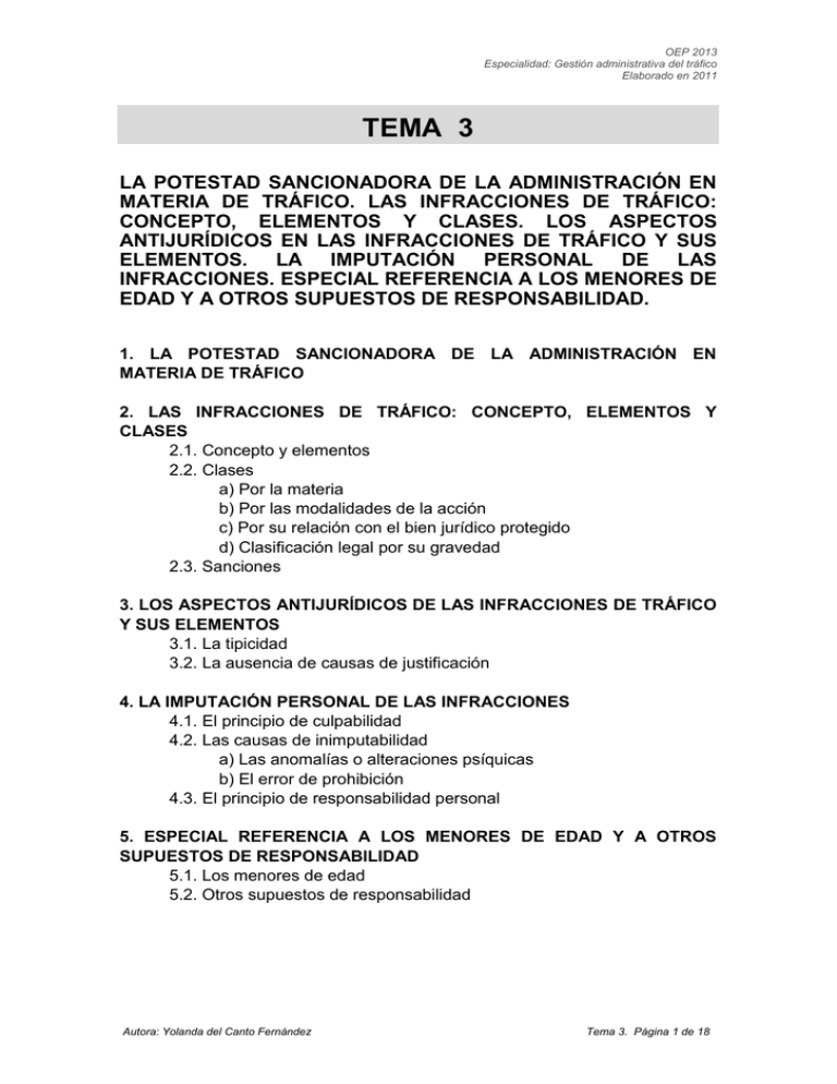 Tema 3. La Potestad Sancionadora De La Administración En Materia