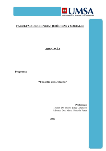 FACULTAD DE CIENCIAS JURÍDICAS Y SOCIALES ABOGACÍA
