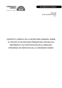 concepto jurídico de la secretaría general sobre el proyecto de