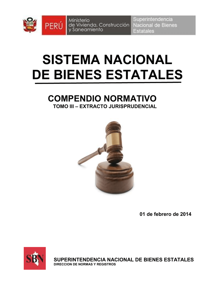 SISTEMA NACIONAL DE BIENES ESTATALES COMPENDIO NORMATIVO