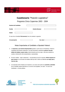 Cuestionario "Posición Legislativa"