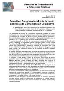 Boletín 88 / 11 - Congreso del Estado de Tabasco