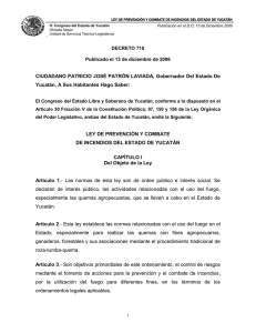 ley de prevención y combate de incendios del estado de yucatán