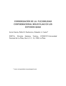 CONSIDERACIÒN DE LA  FLEXIBILIDAD CONFORMACIONAL MOLECULAR EN LOS ESTUDIOS QSAR