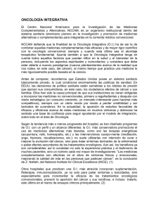 Oncolog&iacute;a integrativa