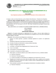 Reglamento de la Ley Agraria en Materia de Ordenamiento de la