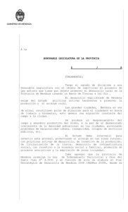 Nota a la Legislatura - Universidad Nacional de Cuyo